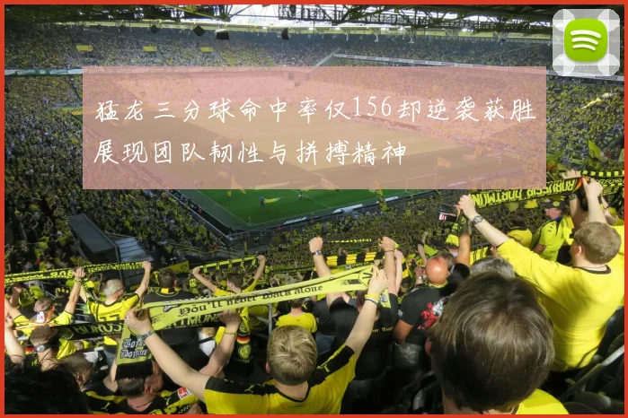 猛龙三分球命中率仅156却逆袭获胜展现团队韧性与拼搏精神